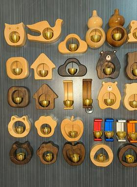 吸门式风铃进门提醒铃铛撞铃入户多巴胺门铃黄铜挂饰乔迁工厂