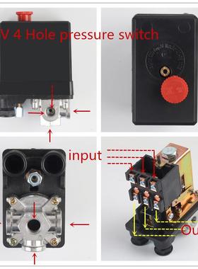 380V空压机气泵压力开关自动压力控制器三相0.5-0.8M90-125PSI