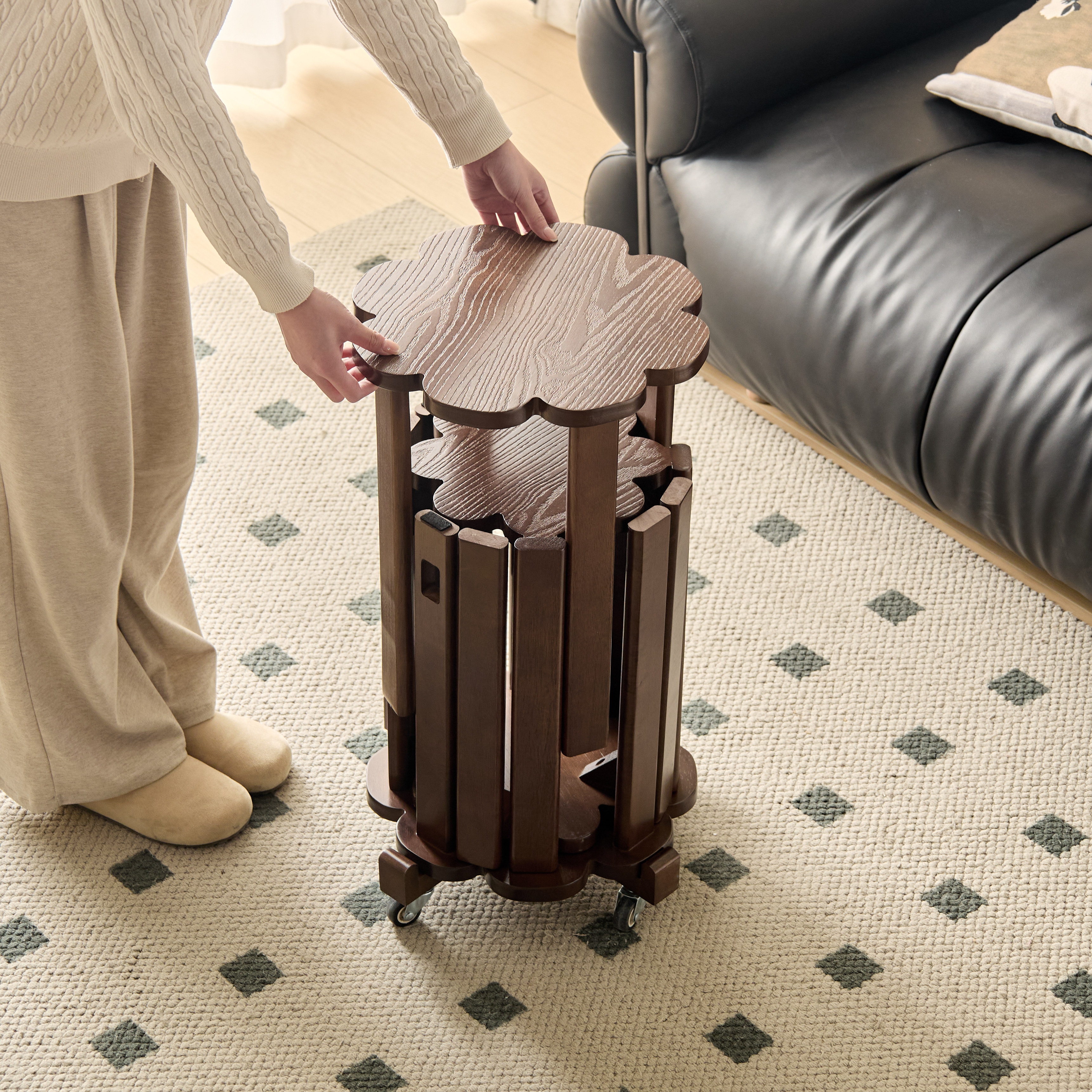 实木叠叠凳家用餐厅备用凳子收纳式餐桌凳子堆叠凳可以叠放的凳子,住宅家具,其它凳子,淘宝优惠券,粉丝福利购,淘宝优惠卷