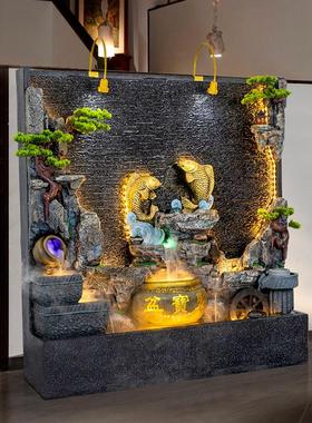 水幕墙流水帘屏风假山喷泉客厅庭院鱼池阳台室内装饰景观鱼缸摆件