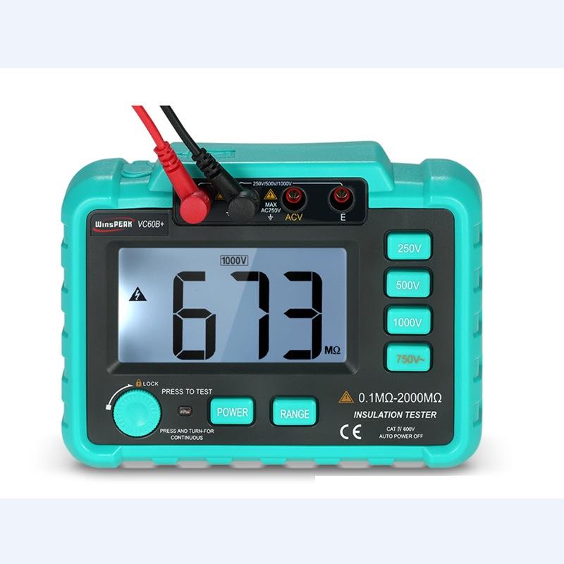 数字万用表测量仪表数字绝缘电阻测试仪电工仪器仪表兆欧表VC60B+