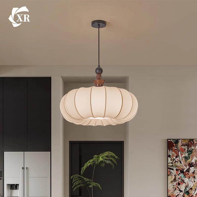 法式复古卧室吊灯中古南洋风南瓜床头灯新中式禅意餐厅茶室房间灯