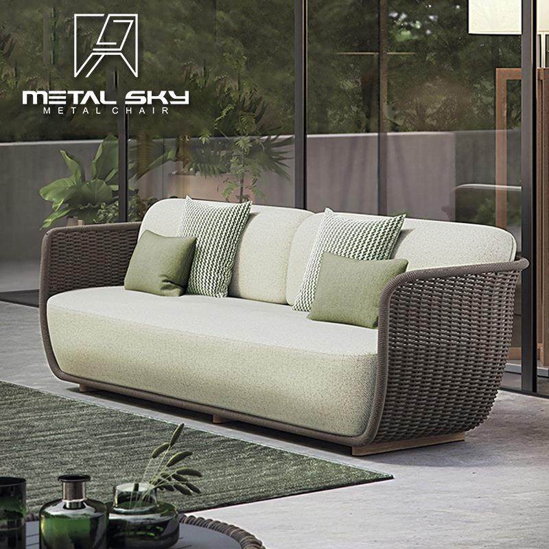 北欧户外藤编沙发防晒防水室外别墅庭院阳光房酒店阳台露天家具,商业/办公家具,商用藤编家具,淘宝优惠券,粉丝福利购,淘宝优惠卷