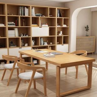 客厅书桌实木新中式 大书桌家用办公电脑桌工作台阅读学习写字桌桌