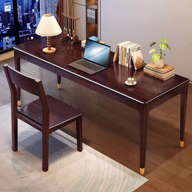 新中式实木书桌简约书法桌家用卧室书画桌办公画案带抽屉桌椅组合,3C数码配件,其它配件,淘宝优惠券,粉丝福利购,淘宝优惠卷