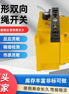 SPS-2D方形跑偏拉线开关ROS-2D拉绳开关 SPS-2D-FM方形双向拉绳开