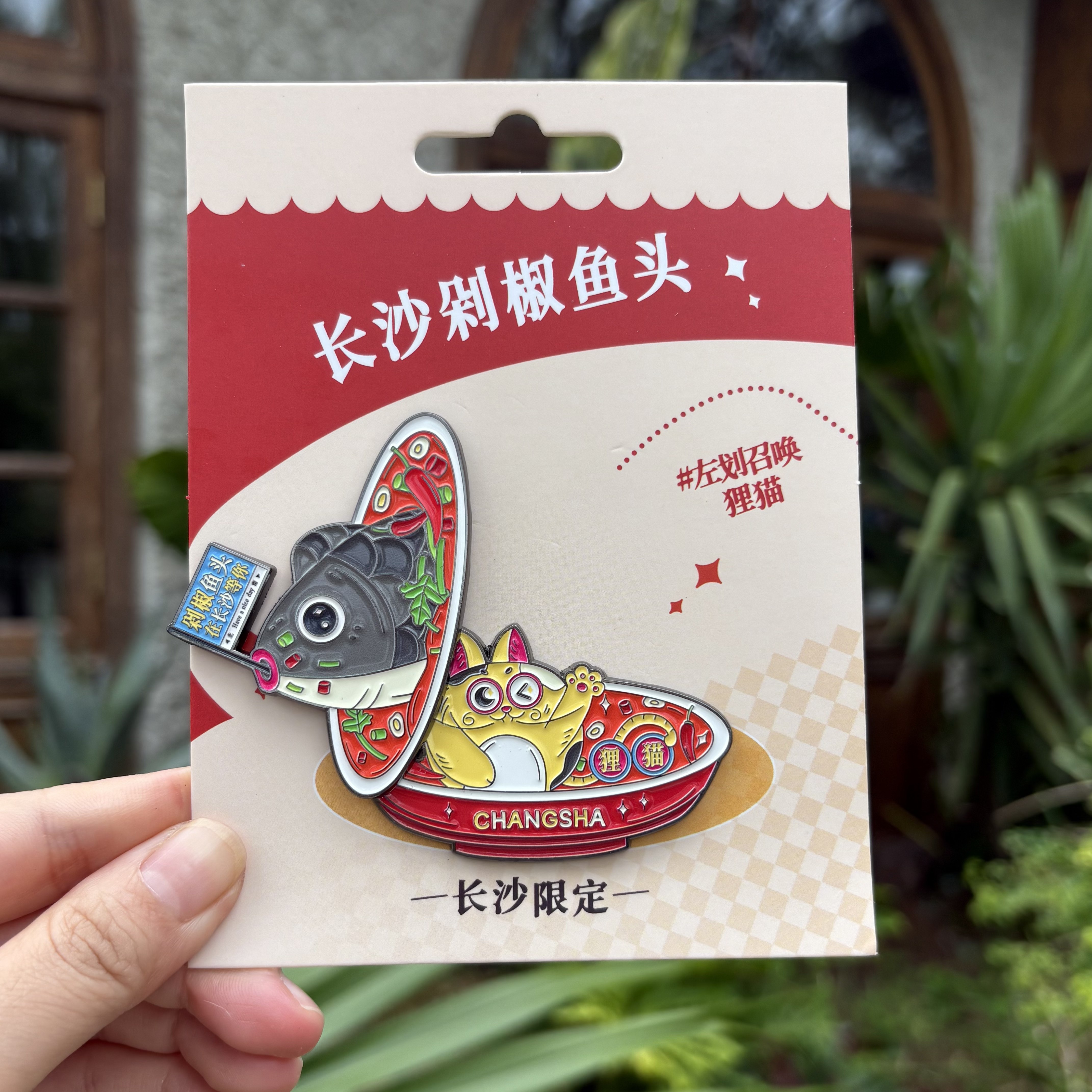 高品质 长沙剁椒鱼头金属冰箱贴 左滑见可爱狸猫 美食文创伴手礼