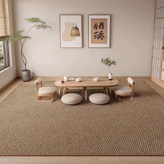 菠萝圈客厅地毯地垫仿剑麻可裁剪家用卧室榻榻米满铺纯色地垫免擦,3C数码配件,其它配件,淘宝优惠券,粉丝福利购,淘宝优惠卷
