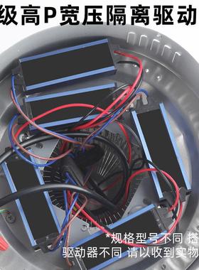 鳍片led工矿灯超亮200w黑色隔离宽压110v车间仓库厂房吊灯天棚灯