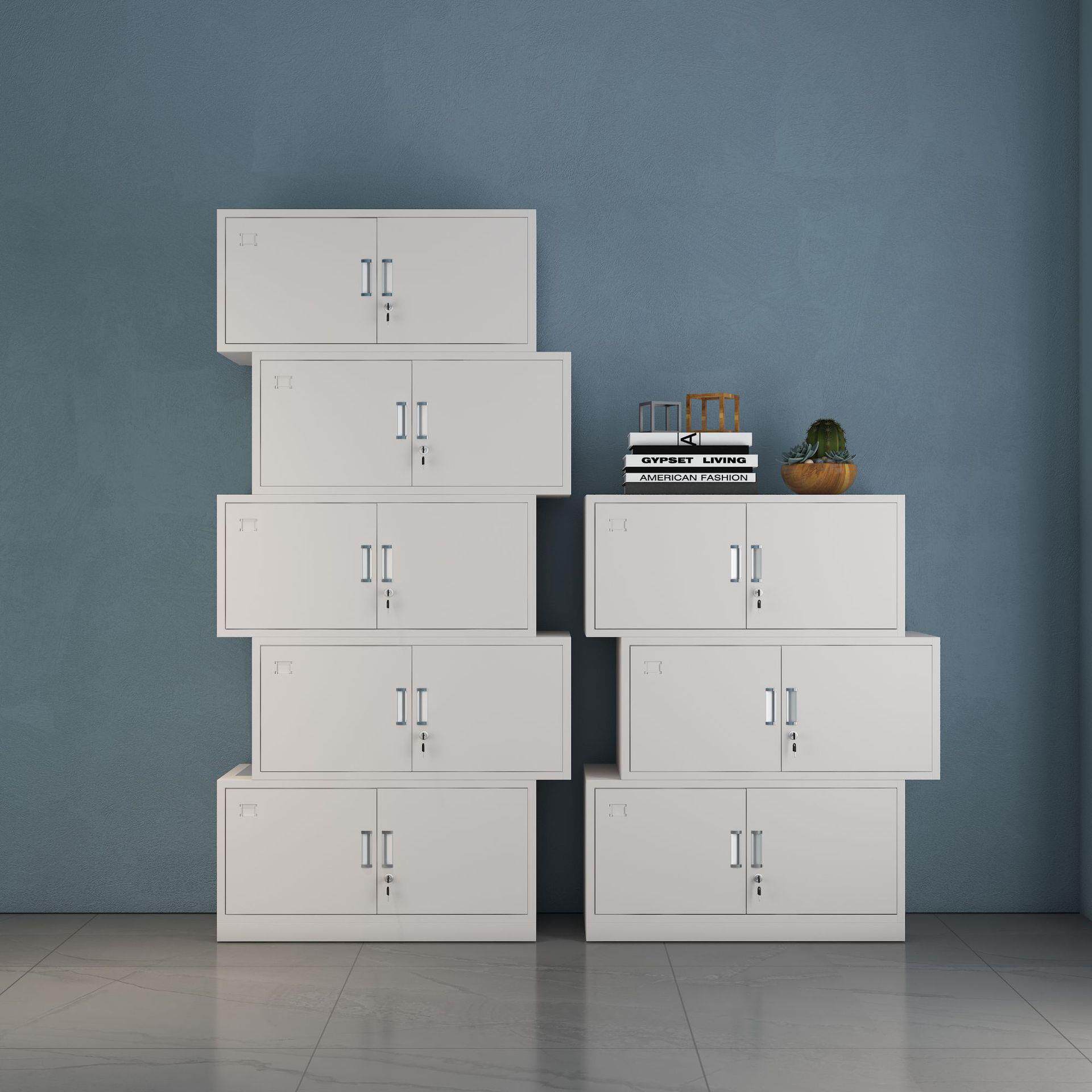 分体五节档案柜资料柜办公室文件柜铁皮柜储物柜带锁财务凭证柜子