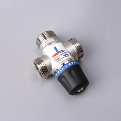 厂家直销黄铜镀镍恒温阀 冷热水混合恒温 CW617N材质 跨境货源