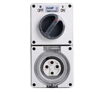 伊森56CV310 组合防水开关插座 户外防暴雨开关插座 工业开关插座