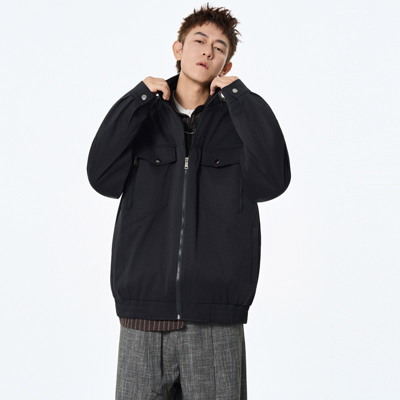 秋季潮流休闲男士外套美式高街青少年时尚百搭痞帅夹克港风衣服
