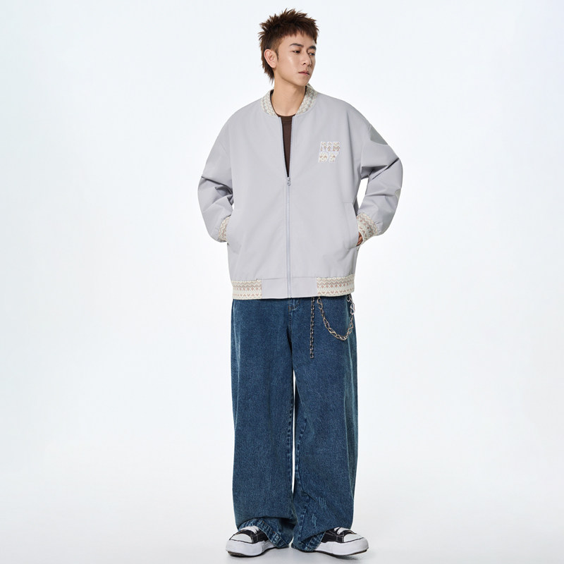 2025美式复古撞色拼接棒球服外套男春季宽松情侣百搭休闲夹克,男装,夹克,淘宝优惠券,粉丝福利购,淘宝优惠卷