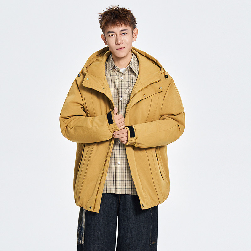 2025秋季户外运动风连帽棉衣男加厚保暖情侣款百搭棉服外套