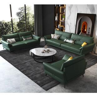 北欧现代客厅小户型转角多人超千皮沙发别墅区住宅区北欧沙发现代