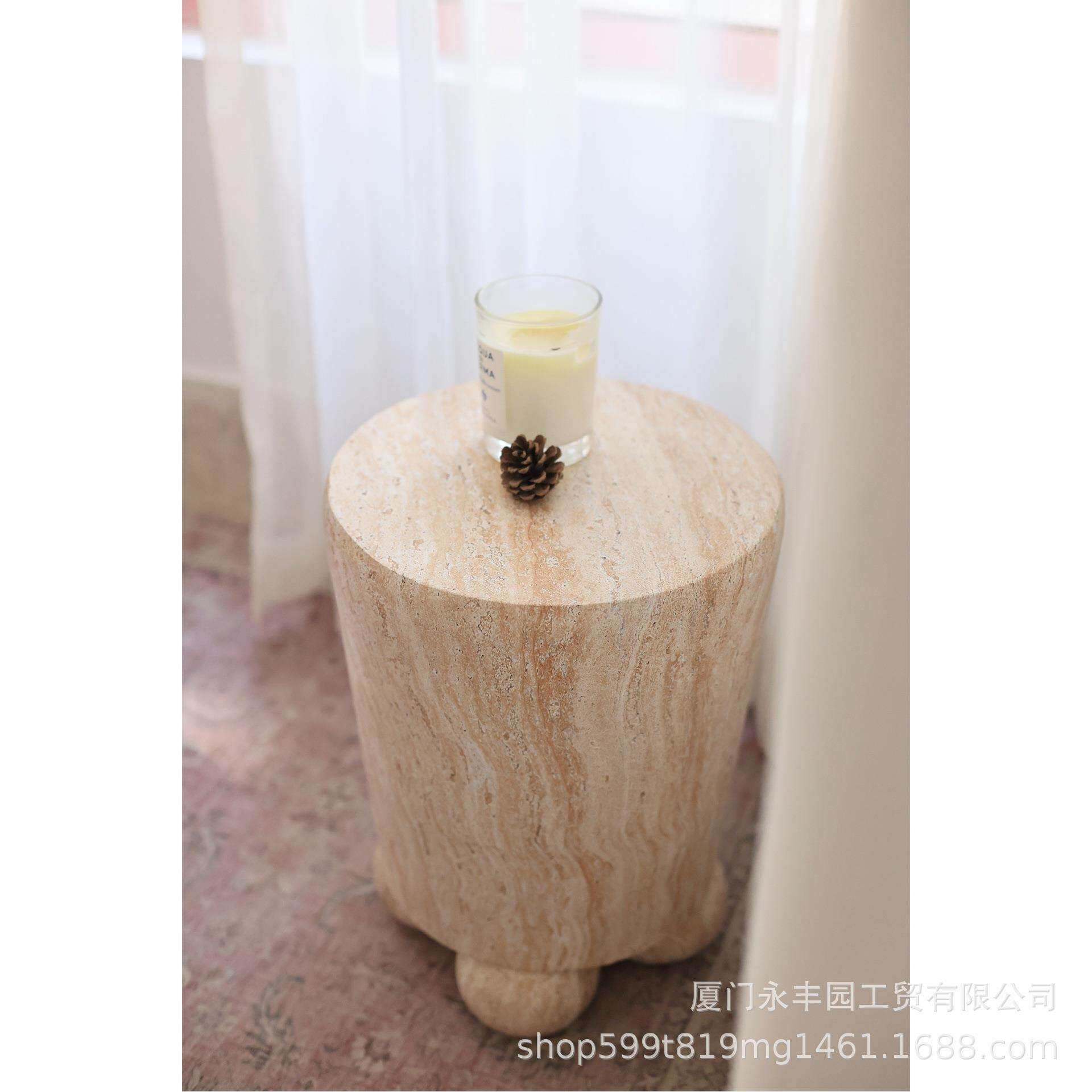 嘻物所小边几客厅大师设计大理石纹路可爱花架极简艺术现代迷你