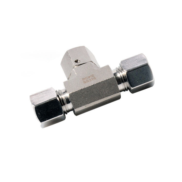 不锈钢316单卡套支管锥密封三通管接头耐压耐高温液压管接头