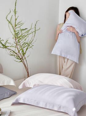 100支母婴级A类LF兰精天丝枕套单双人枕头套夏季丝滑枕巾厂家