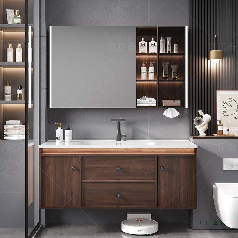 新款宋氏美学中古风陶瓷一体盆浴室柜卫生间洗手盆组合洗脸洗漱台,家装主材,浴室柜组合,淘宝优惠券,粉丝福利购,淘宝优惠卷