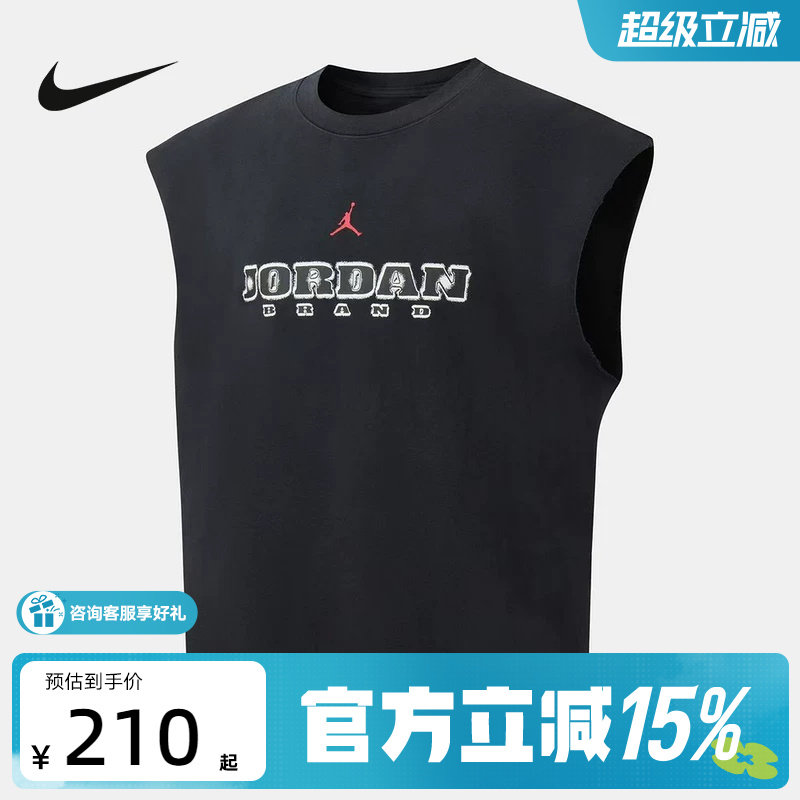 Nike耐克背心男子夏篮球训练印花透气速干无袖运动T恤 IF3132-010 - 实物图