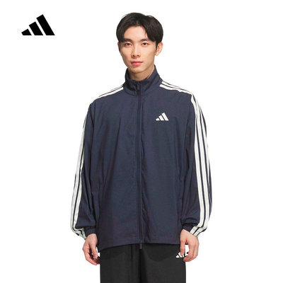adidas阿迪达斯防晒UPF50+速干牛仔布运动宽松夹克外套春男KR2547