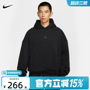 Nike耐克男子加绒卫衣黑冬新款篮球运动保暖连帽套头衫IM5919-010