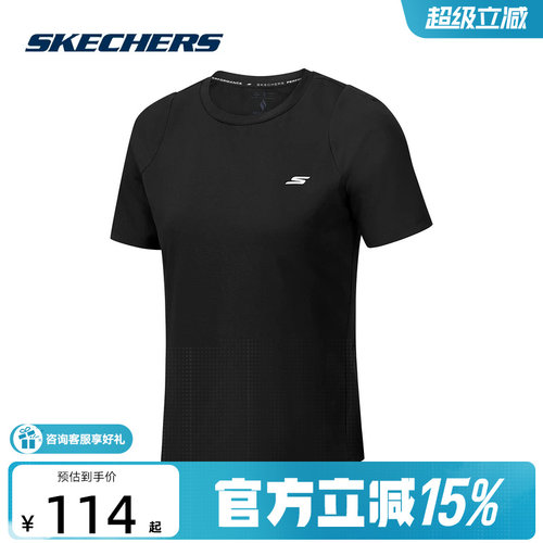 Skechers斯凯奇2026夏女士休闲运动舒适透气百搭短袖T恤 P226W073
