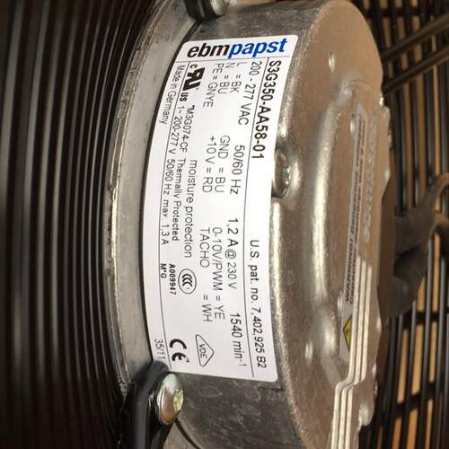进口ebmpapst德国S3G350-AA58-01 230V 1.2A外转子IP68防水风扇