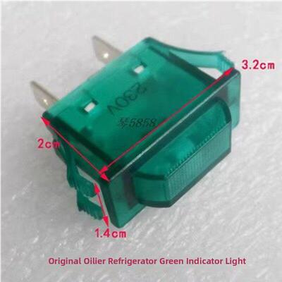 适用于海尔冰柜冰柜展示柜冰箱绿色230V绿灯电源指示灯0737