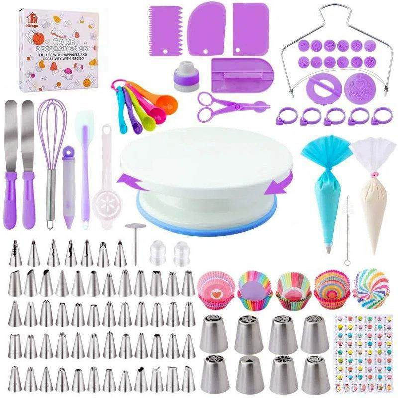 亚马逊305件套蛋糕转台 蛋糕装饰裱花嘴 烘焙工具 粉色紫色可选,鲜花速递/花卉仿真/绿植园艺,割草机/草坪机,淘宝优惠券,粉丝福利购,淘宝优惠卷