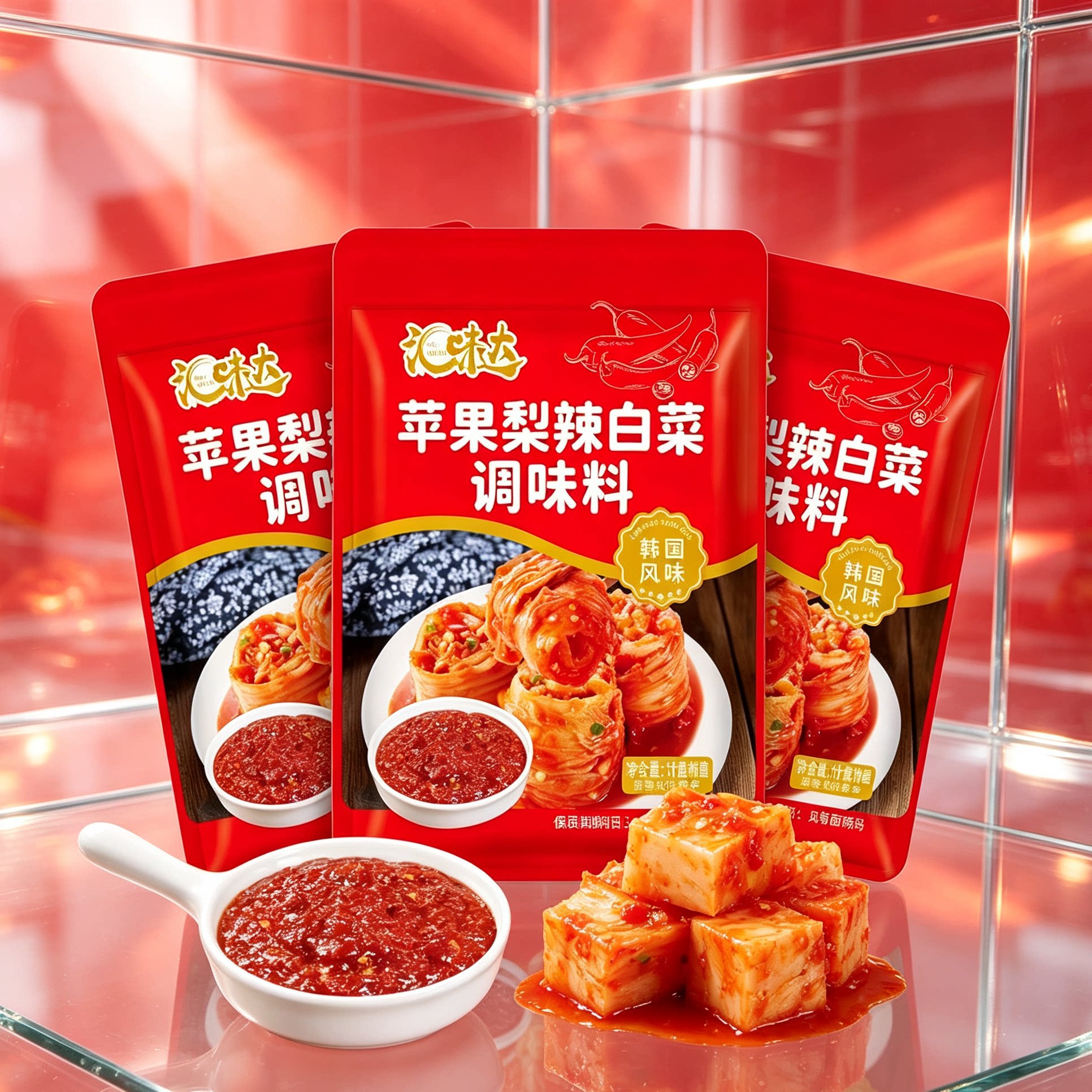 正宗辣白菜腌制料专用调味酱料苹果梨韩式泡菜延边风味辣椒酱腌菜