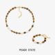 PEACH STATE天然石虎眼石珍珠项链轻奢小众设计气质高级锁骨链女