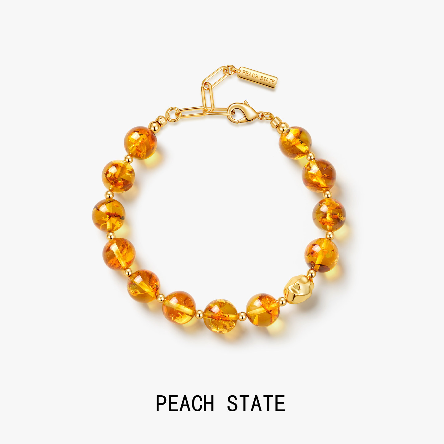 PEACHSTATE天然琥珀花珀手链