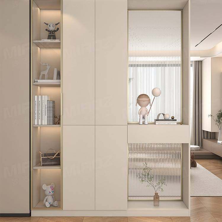 玄关柜鞋柜一体隔断双面客厅屏风柜轻奢家用奶油风玻璃入户门厅柜,全屋定制,定制整体衣帽间,淘宝优惠券,粉丝福利购,淘宝优惠卷