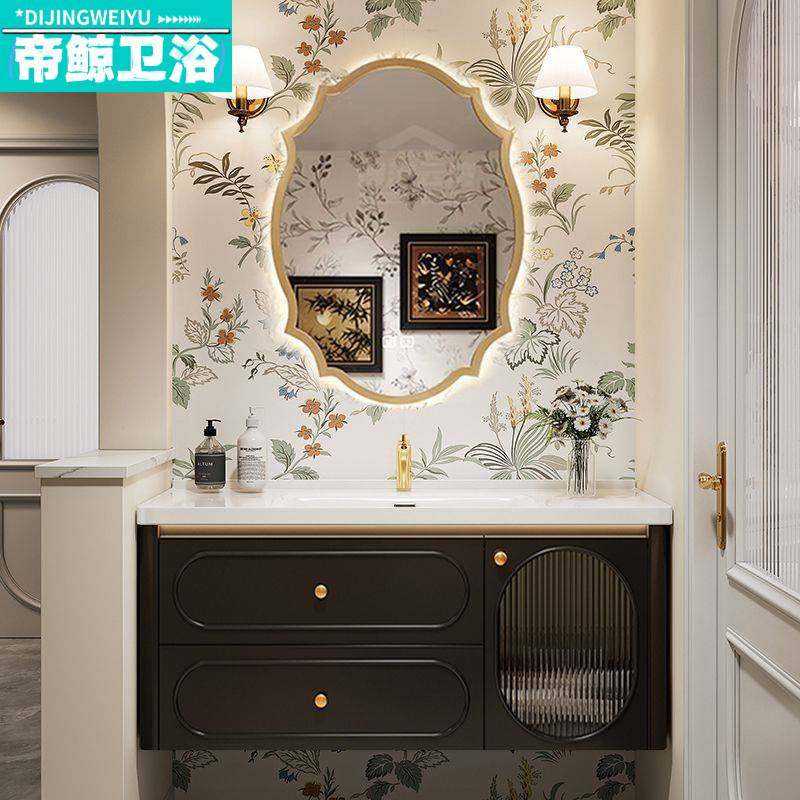 卫生间法式复古浴室柜橡木组合美式卫浴柜洗手漱台洗脸盆柜田园风,家装主材,浴室柜组合,淘宝优惠券,粉丝福利购,淘宝优惠卷