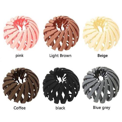 Adjustable Resin Bird Nest Expanding Hair Tie Clip Ponytail