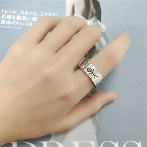 Hip Hop Stainless Steel man Rings For Men rend Funny Middle