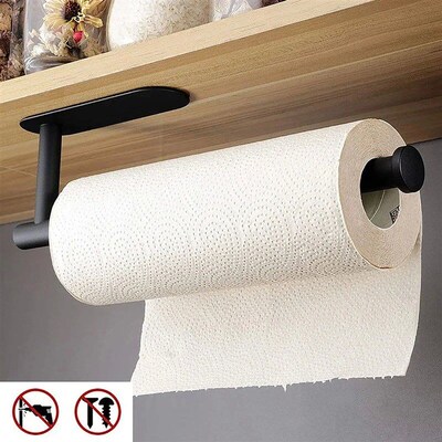Kitchen Paper Towel Holder Adhesive Tissue Hanger Toilet Rol