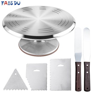 6Pcs/set Turntable Cake Decoration Accessories Set Rotating