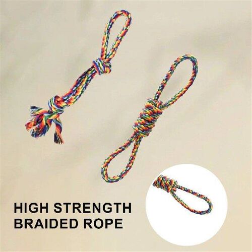 Dog Chew Rope Toys Interactive Cotton Rope Teeth Cleaning
