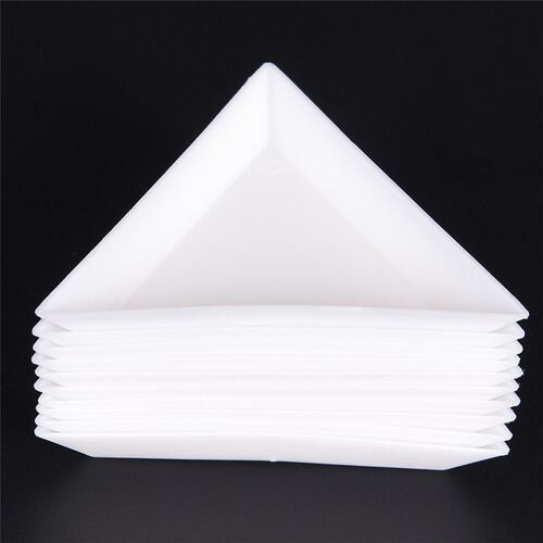 10pcs/lot White Containers Environmental PP Triangle Plate F