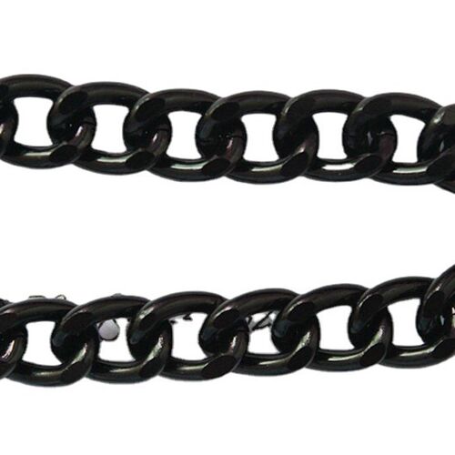 Yong black aluminum chain  chain womens clothing chain swea