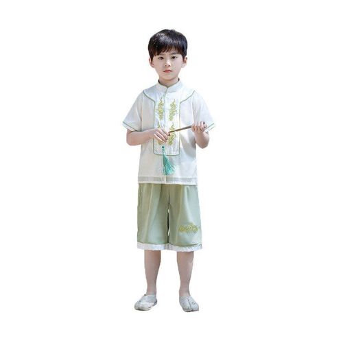 Hanfu Boys Tang Suit Chinese Style Set 2025 Summer Handsome