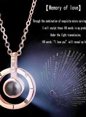 I LOVE YOU Projection Neckl For Memory Of LOVE Choker Col