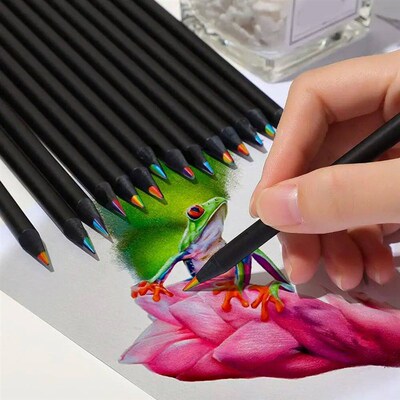 8pcs Rainbow Coloured Pencils Multi Colored Pencil For Paint