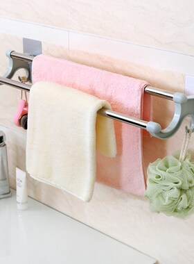 Bathroom towel rack towel bar no drilling stainless steel to