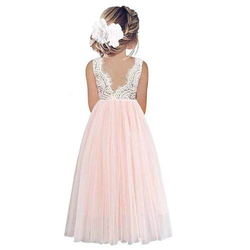 Flower Girl Dress Baby Kids Summer Princess Party Lace Weddi