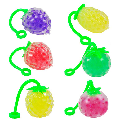 Squishy Fidget Toy squeezy Stress yo-yo ball水果悠悠球捏捏乐