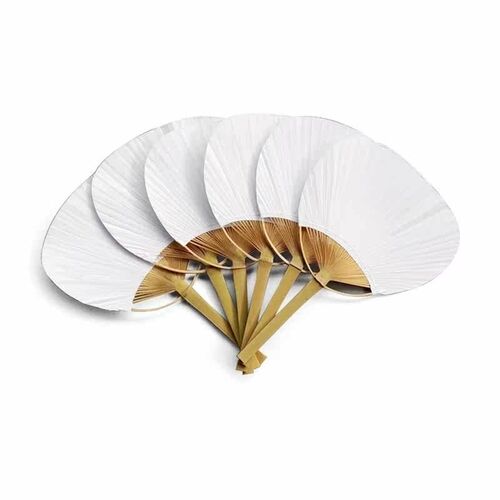 Hot 25Pcs/Lot Wedding White Paddle Fan for Wedding